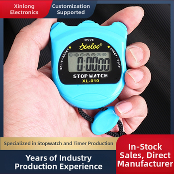 Elektronička štoperica s dvostrukim kanalom, pauza, ABS kućište, protuklizna površina, ispisani logo