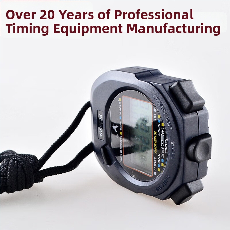 Tianfu PC3830A — Digitálny časovač so stoperom, kalendárom, alarmom a odpočítavaním; ABS telo, vodotesný, pauza, protišmyková plocha, trojradový displej