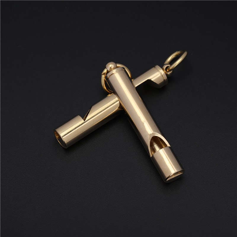 Latunski otvarač za boce i zviždaljka – privjesak za ključeve Bailixing, materijal mesing, kategorija zviždaljka, podrijetlo Guangdong, tiskano logo OK