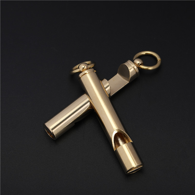Latunski otvarač za boce i zviždaljka – privjesak za ključeve Bailixing, materijal mesing, kategorija zviždaljka, podrijetlo Guangdong, tiskano logo OK
