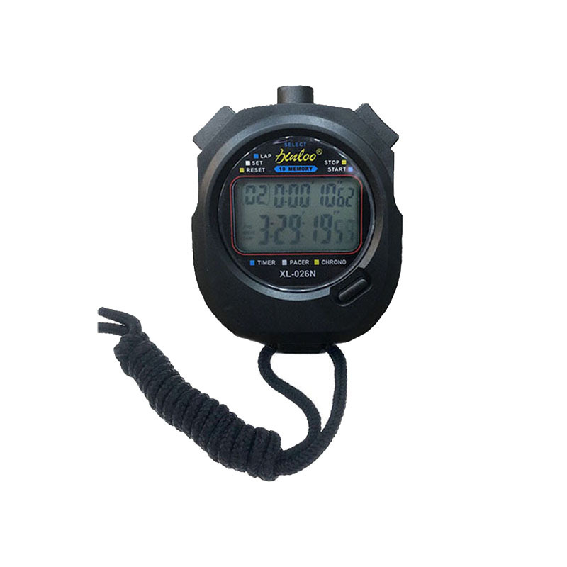 Elektronički štoper XL-026N s dvostrukim redom zaslona, ABS kućište, 82,3 g