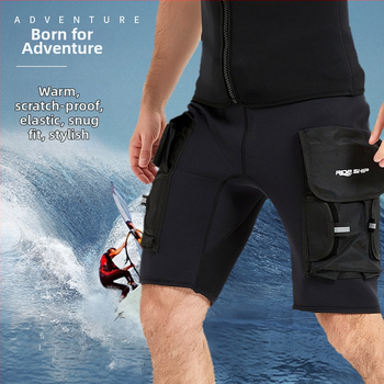 3 mm neopren kratke hlače za ronjenje s džepovima za pohranu – unisex za vodene sportove: ronjenje, snorkeljanje i surfanje
