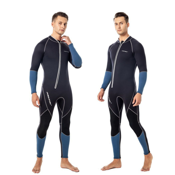 Fundivers 3 mm muški dugački neopren kombinezon s prednjim zatvaračem, održava toplinu za ronjenje i snorkeling