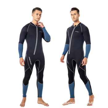 Fundivers 3 mm muški dugački neopren kombinezon s prednjim zatvaračem, održava toplinu za ronjenje i snorkeling
