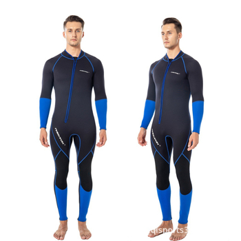 Fundivers 3 mm muški dugački neopren kombinezon s prednjim zatvaračem, održava toplinu za ronjenje i snorkeling