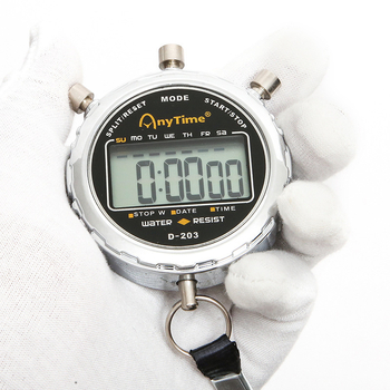 A-203 Elektronički štoper s cinkovom zlitinom, vodootporan, funkcija pauze, zaslon s 1 redom