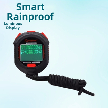 Elektronička štoperica, 500-kanalna, 301-funkcija mjerenja vremena za natjecanja i trening, zaslon s 2 reda, točnost 1/1000 s, vodootporan