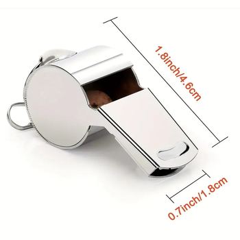 Fluiu arbitru din oțel inoxidabil, fluier sport cu buclă de prindere — Hui Feng, specificații: Regular; potrivit pentru alergare, cronometrare și pedometru