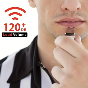 Fluiu arbitru din oțel inoxidabil, fluier sport cu buclă de prindere — Hui Feng, specificații: Regular; potrivit pentru alergare, cronometrare și pedometru