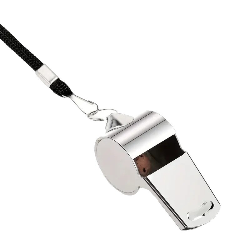 Fluiu arbitru din oțel inoxidabil, fluier sport cu buclă de prindere — Hui Feng, specificații: Regular; potrivit pentru alergare, cronometrare și pedometru