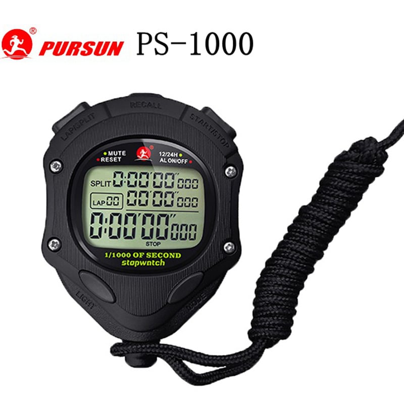 Višefunkcionalna elektronička štoperica/timer s ABS kućištem, pauza, protuklizna površina, jednoredni prikaz – Pursun