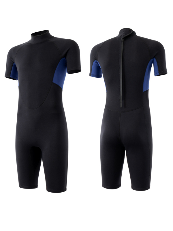 Unisex 2 mm neoprenski kratki rukav cijeli wetsuit s prugastim uzorkom za zadržavanje topline