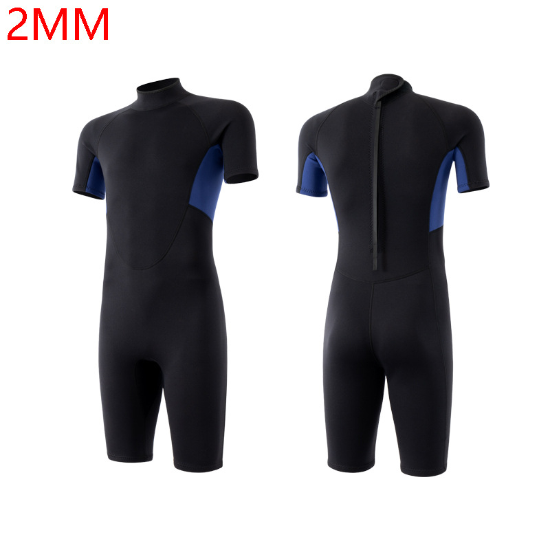 Unisex 2 mm neoprenski kratki rukav cijeli wetsuit s prugastim uzorkom za zadržavanje topline