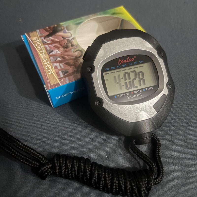 Elektronički štoper za sport – ručni s pozadinskim osvjetljenjem, prenosni, ABS, 46,6 g