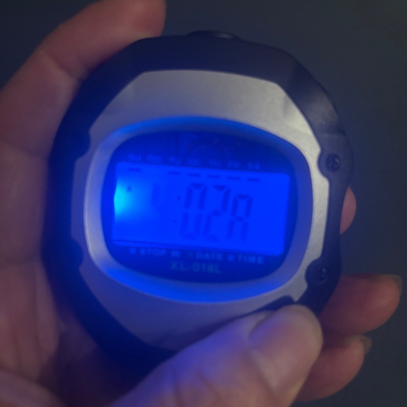 Elektronički štoper za sport – ručni s pozadinskim osvjetljenjem, prenosni, ABS, 46,6 g