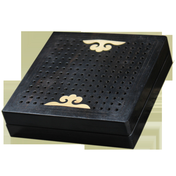 Διαχύτης αρωμάτων αυτοκινήτου από έβενο ξύλο, ζεν στυλ, με διάτρητο σχέδιο για κεντρική κονσόλα