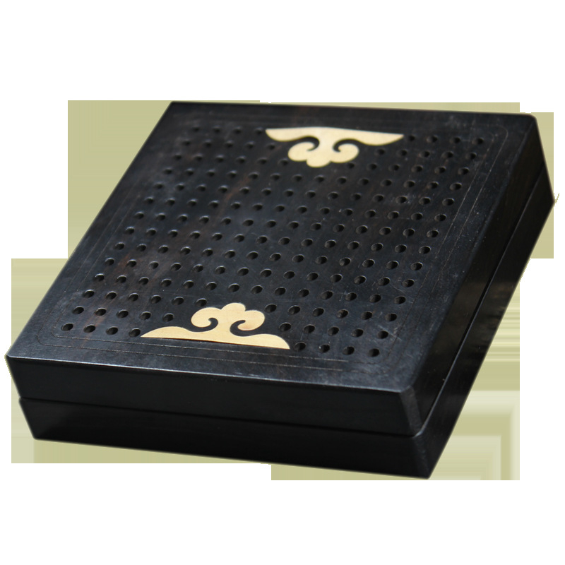 Διαχύτης αρωμάτων αυτοκινήτου από έβενο ξύλο, ζεν στυλ, με διάτρητο σχέδιο για κεντρική κονσόλα