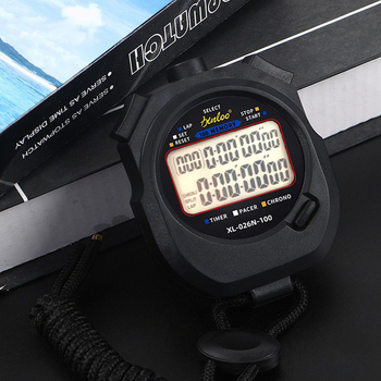Xinlong elektronička štoperica - dvostruki red zaslona, ABS kućište, ručni mjerač vremena za atletiku i druge trkačke sportove