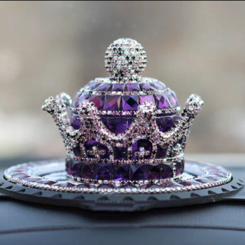 Držač automobilske parfuma s kristalnom kronom i rhinestones, plastični materijal, lagani luksuz, brend Manynu, oblik: kruna, aromaterapija