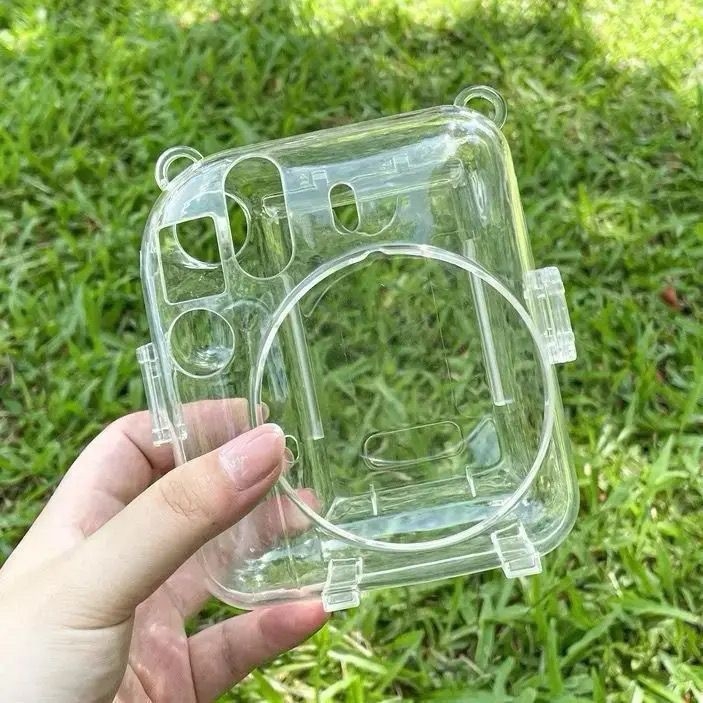 Mini12 prozirno kućište za Instax Crystal — tvrdi zaštitni kućište za kameru s lancem
