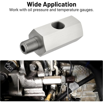 Nerđajući čelik turbokompresor adapter s bočnim priključkom, reduktor i konektor senzora tlaka ulja, 1/8NPT
