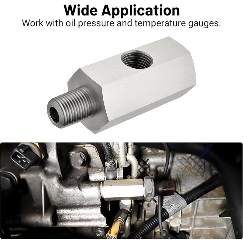 Nerđajući čelik turbokompresor adapter s bočnim priključkom, reduktor i konektor senzora tlaka ulja, 1/8NPT