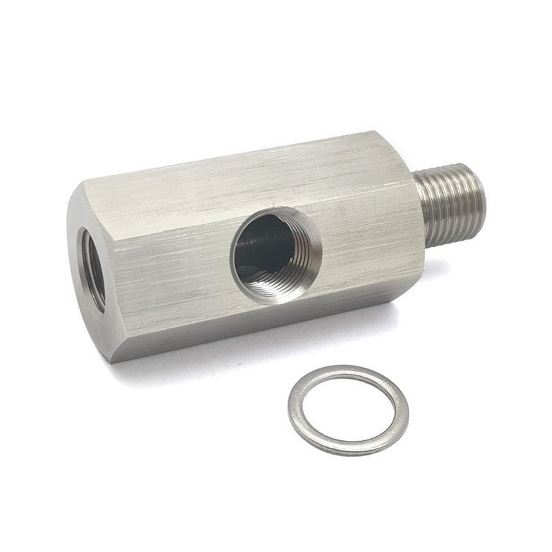 Nerđajući čelik turbokompresor adapter s bočnim priključkom, reduktor i konektor senzora tlaka ulja, 1/8NPT