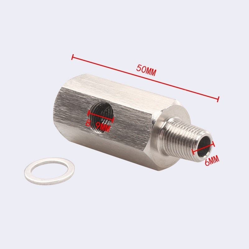 Nerđajući čelik turbokompresor adapter s bočnim priključkom, reduktor i konektor senzora tlaka ulja, 1/8NPT