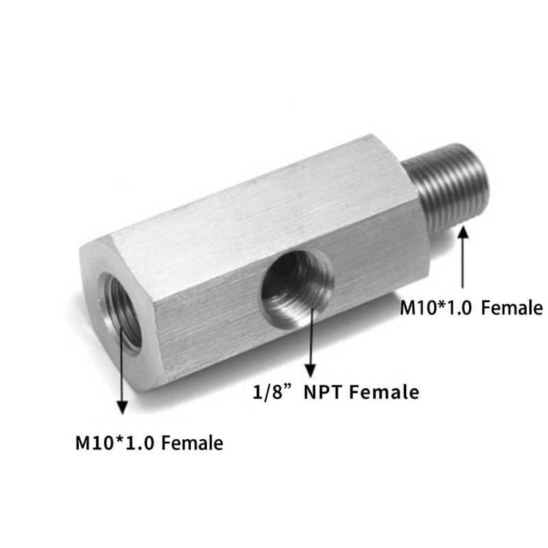 Nerđajući čelik turbokompresor adapter s bočnim priključkom, reduktor i konektor senzora tlaka ulja, 1/8NPT