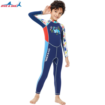 Dječji neoprenski jednodjelni wetsuit 2 mm, dugi rukavi, za ronjenje i plivanje, sve sezone