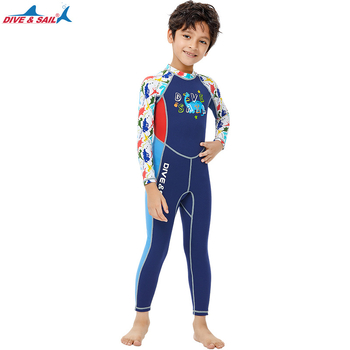 Dječji neoprenski jednodjelni wetsuit 2 mm, dugi rukavi, za ronjenje i plivanje, sve sezone