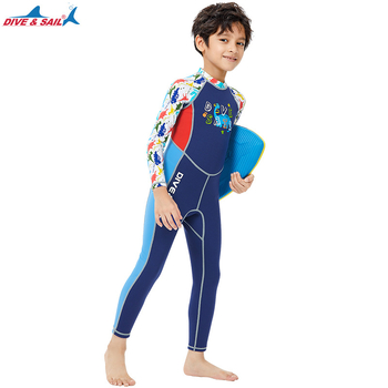 Dječji neoprenski jednodjelni wetsuit 2 mm, dugi rukavi, za ronjenje i plivanje, sve sezone