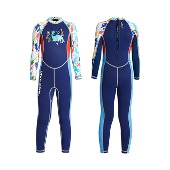 Dječji neoprenski jednodjelni wetsuit 2 mm, dugi rukavi, za ronjenje i plivanje, sve sezone
