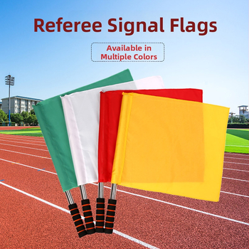 Štartovná vlajka pre atletiku - Tyč z nehrdzavejúcej ocele, Vlajka z látky, Rukoväť z peny, Model 5567, Možnosť súkromného značkovania