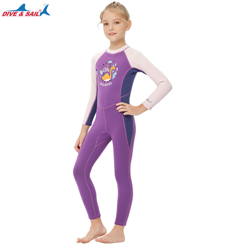 Dječji topli neoprenski wetsuit za ronjenje – materijal neoprén i najlon, održava toplinu, marka DIVE & SAIL, za sve sezone
