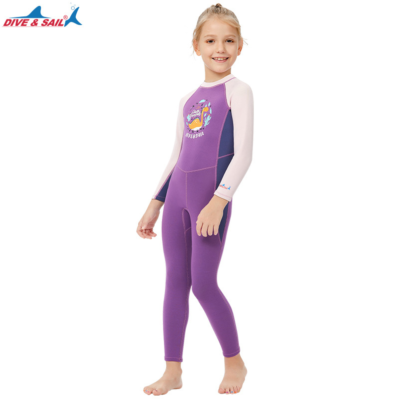 Dječji topli neoprenski wetsuit za ronjenje – materijal neoprén i najlon, održava toplinu, marka DIVE & SAIL, za sve sezone