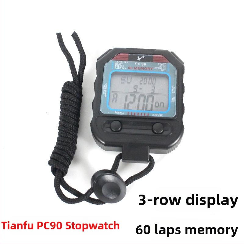 Tianfu elektronické stopky, ABS telo, funkcia pauzy, 65 g