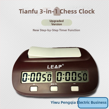 Elektronický šachový časovač, telo z ABS, 252 g, možnosť tlače loga, vhodný pre šachy a kartové hry