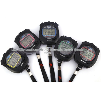 Elektronické stopky s ABS púzdrom, vodeodolné, pauza, protišmyková plocha, pamäť kôl 30/60/100, hmotnosť 60 g