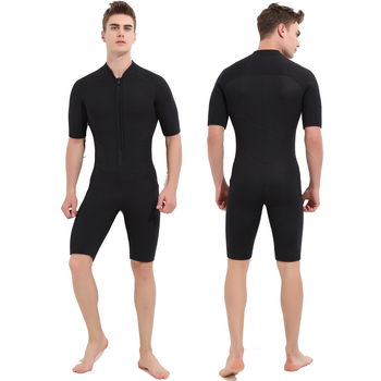Sbart 3mm muški potapljački wetsuit s kratkim rukavima, topao, 90% gume i 10% najlona