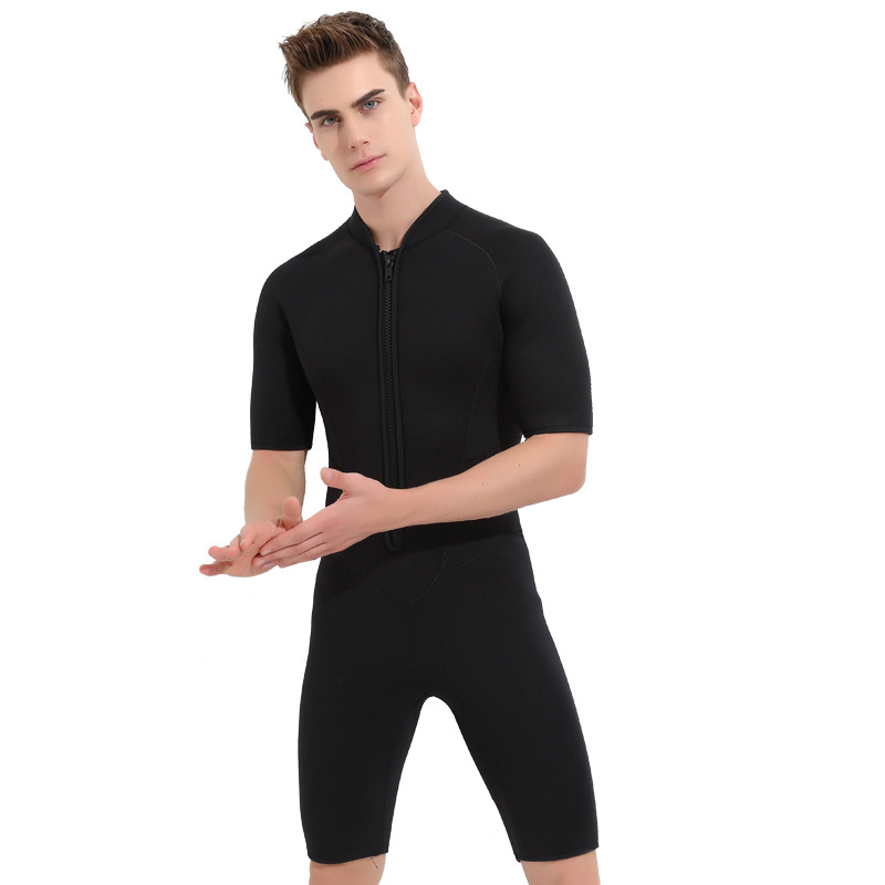 Sbart 3mm muški potapljački wetsuit s kratkim rukavima, topao, 90% gume i 10% najlona