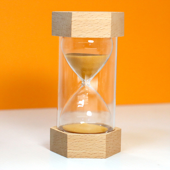 Šesterokutni drveni pješčani sat - ručno izrađeni stolni ukras za učenike i djecu, moderan minimalistički stil