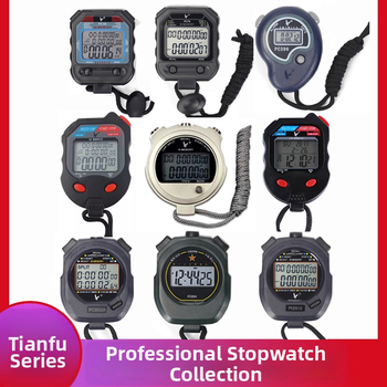 Profesionálne bežecké stopky TF810 – vodeodolné, pauza, protišmykové kovové telo, displej 1/2/3 riadky