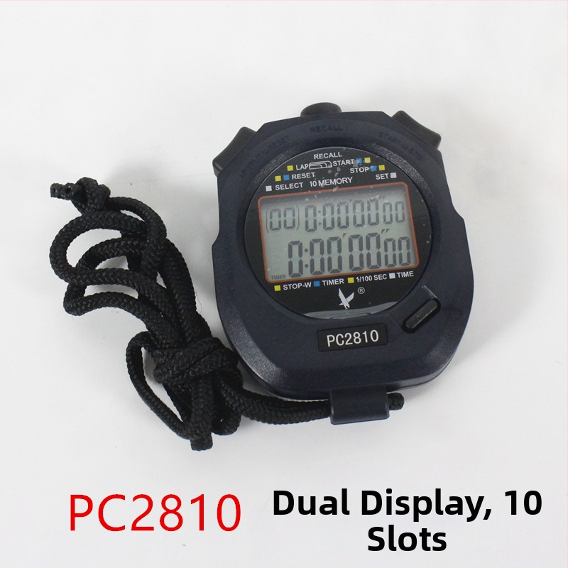 Profesionálne bežecké stopky TF810 – vodeodolné, pauza, protišmykové kovové telo, displej 1/2/3 riadky