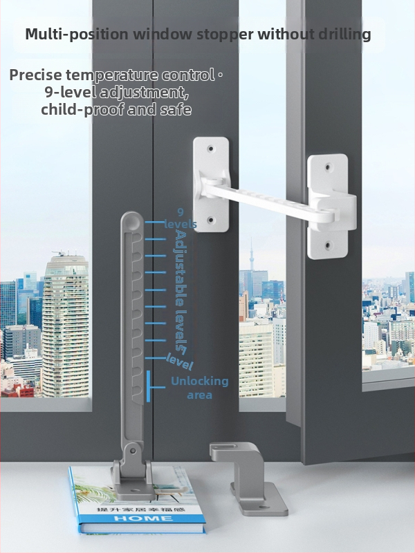 Obmedzovač okna pre casement s uzamkom, model 20201202, materiál: Iné, úpravy: Nie, vhodné pre iné okná