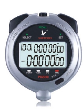 Elektronički štoper s funkcijom pauze, vodootporno ABS kućište, 60 g, za trčanje i atletiku