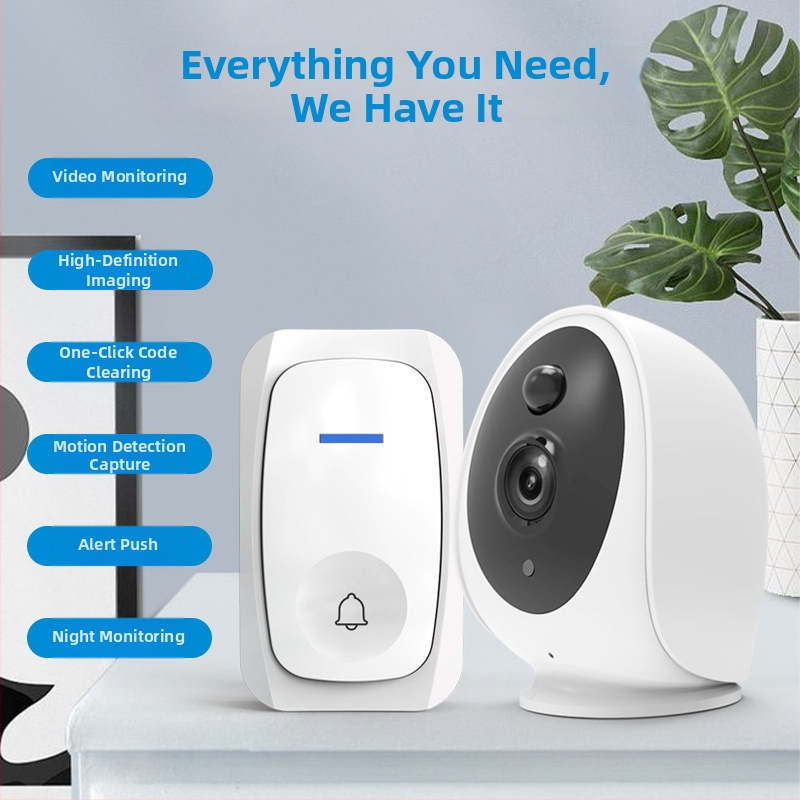 Video interfon wireless cu cameră pentru utilizare în interior și exterior (R4, alimentare USB 5V)