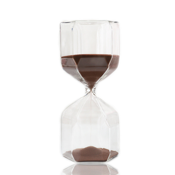 Pješčani sat s pijeskom 15 minuta, staklo visoke borosilikatnosti, puhanje, modern minimalistički stil, ručno izrađeni ukrasni privjesak