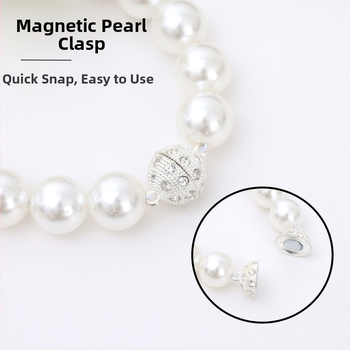 Pracka na záves Tulip Pearl Buckle, Materiál: Plast + Magnet + Textilné umenie, Štýl: Svetlá luxus, Exkluzívny export cez hranice