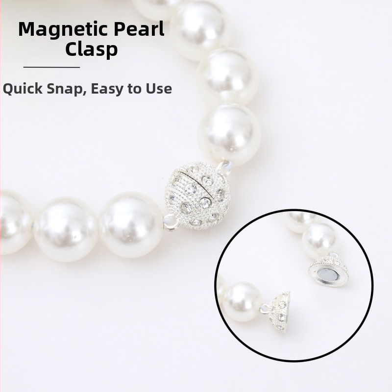 Pracka na záves Tulip Pearl Buckle, Materiál: Plast + Magnet + Textilné umenie, Štýl: Svetlá luxus, Exkluzívny export cez hranice